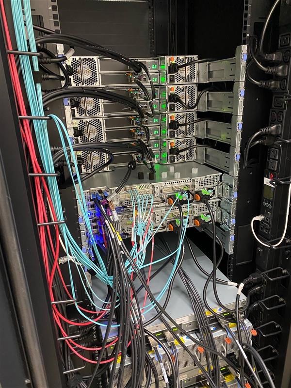 Image the inside of a server rack