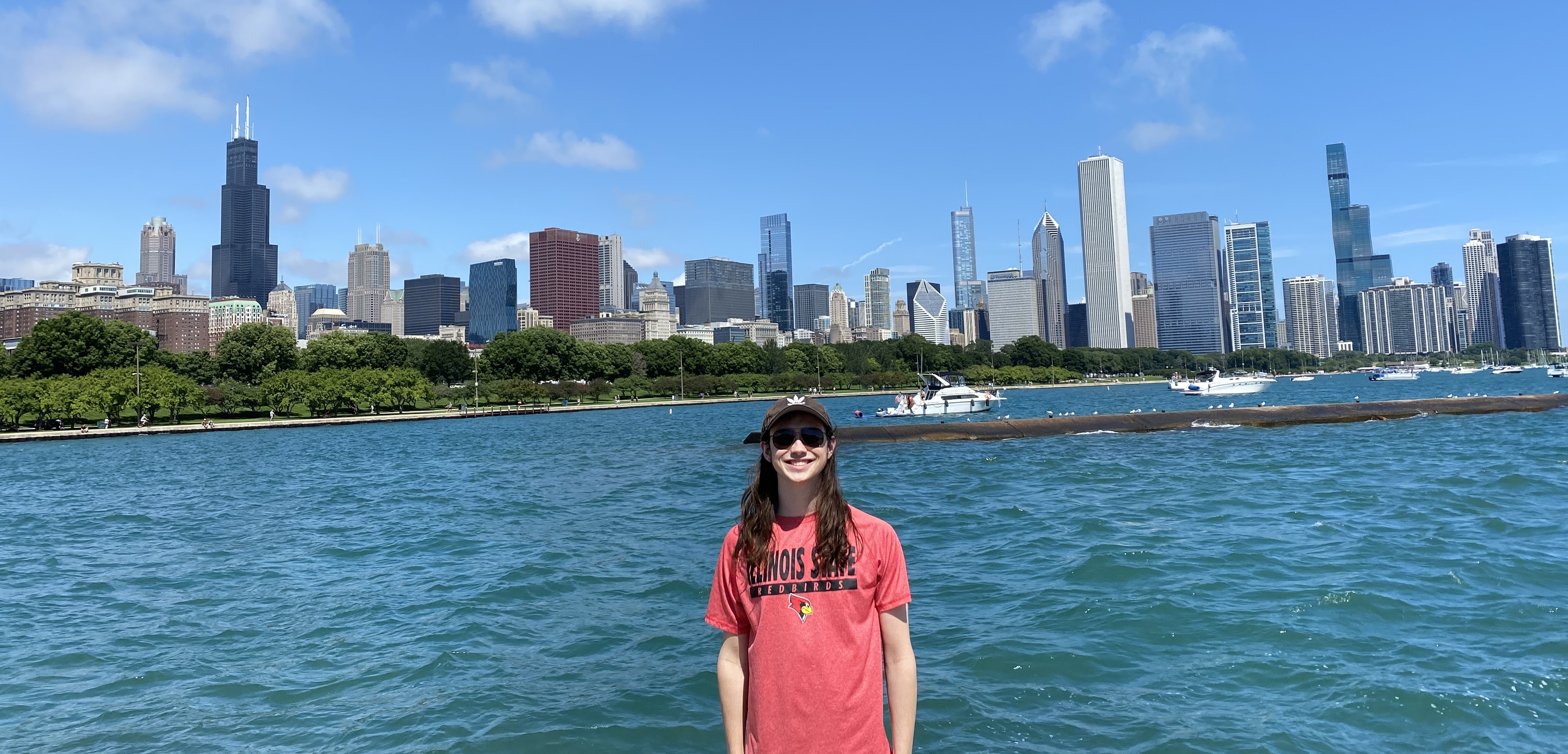 Image of Graham with the Chicago Skyline in the background